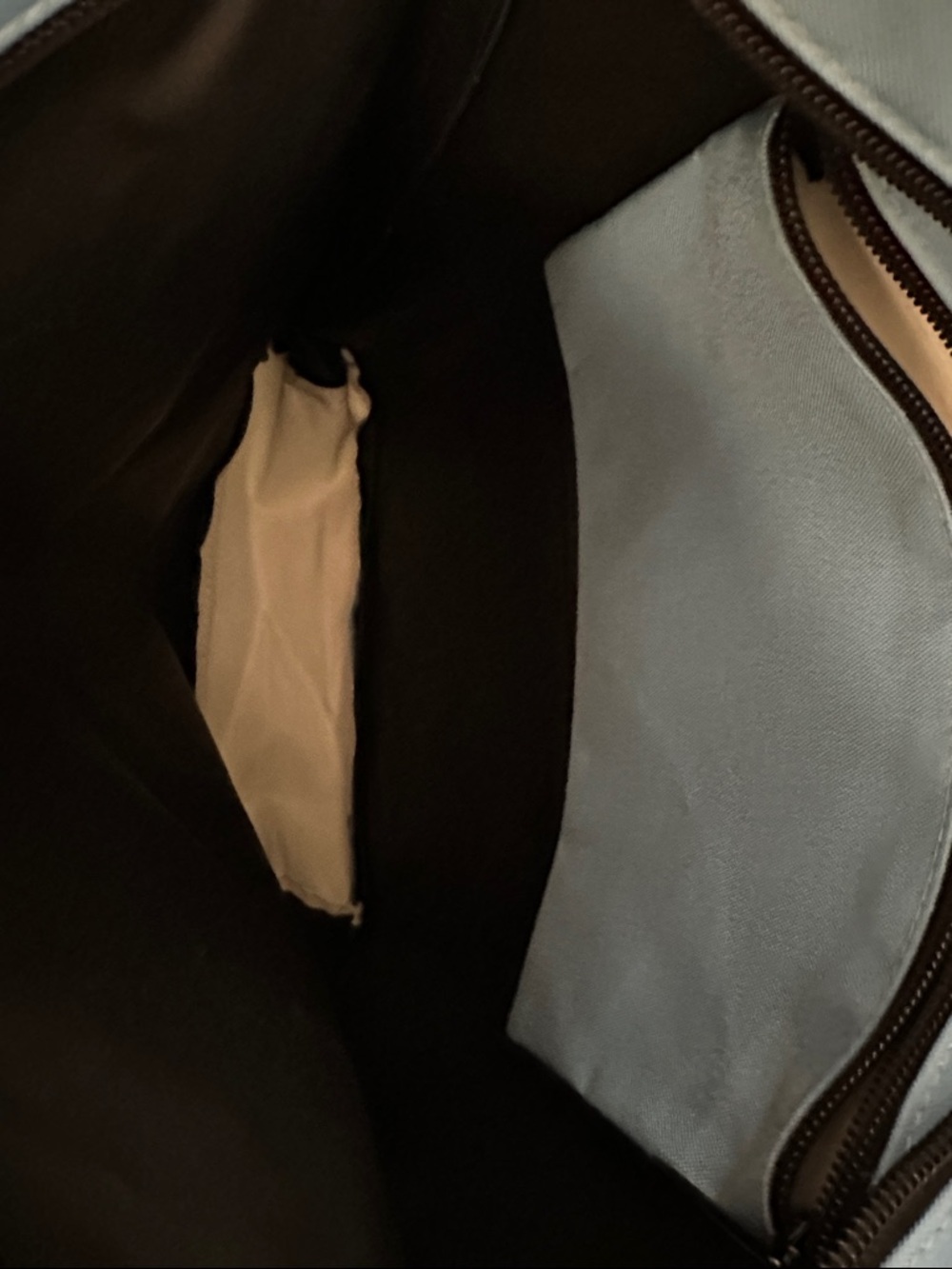 Hervé Chapelier Navy Tote with Black Handles - Picture 5 of 6